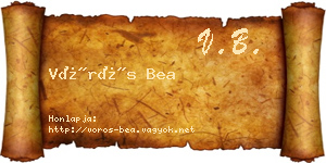 Vörös Bea névjegykártya